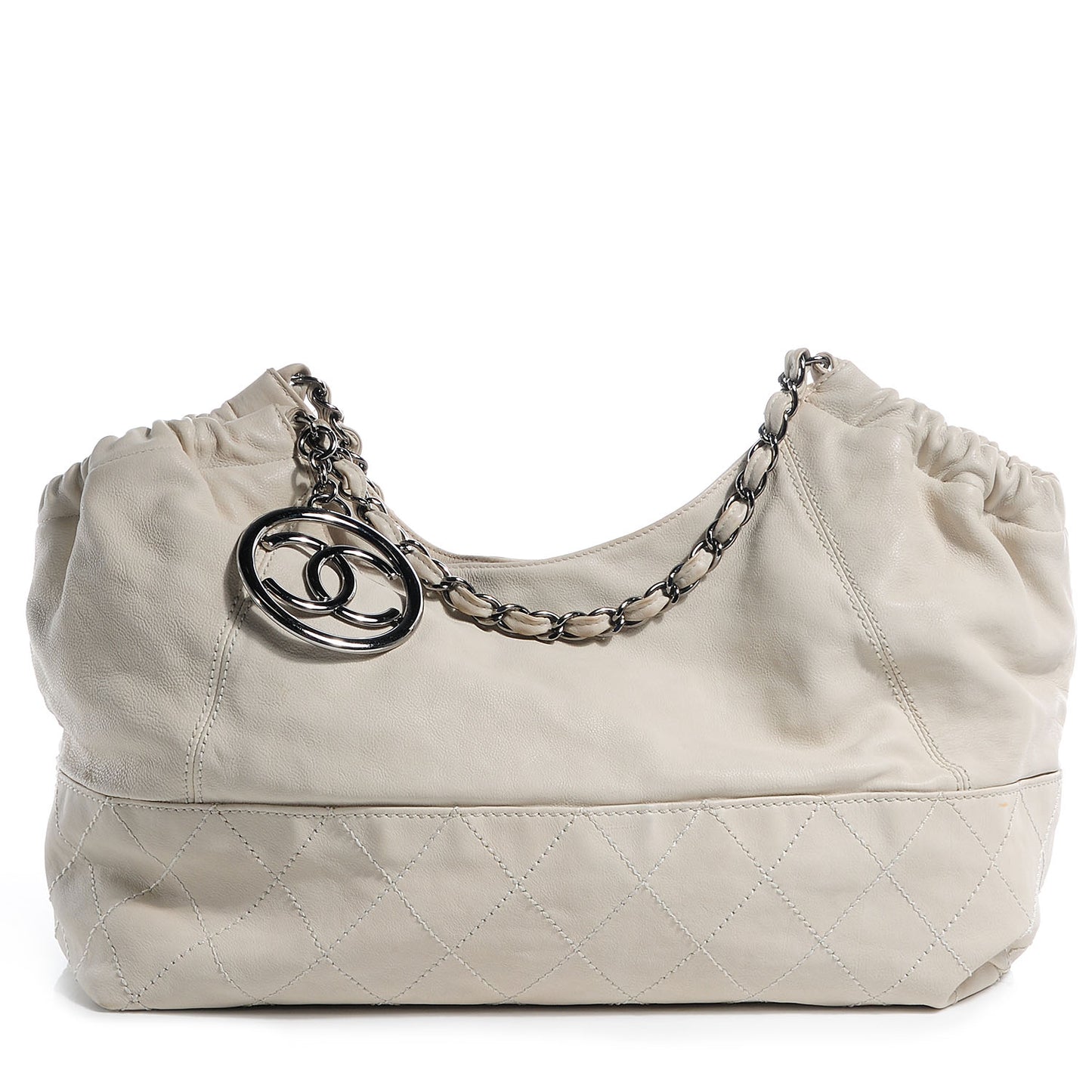 Calfskin Baby Coco Cabas White