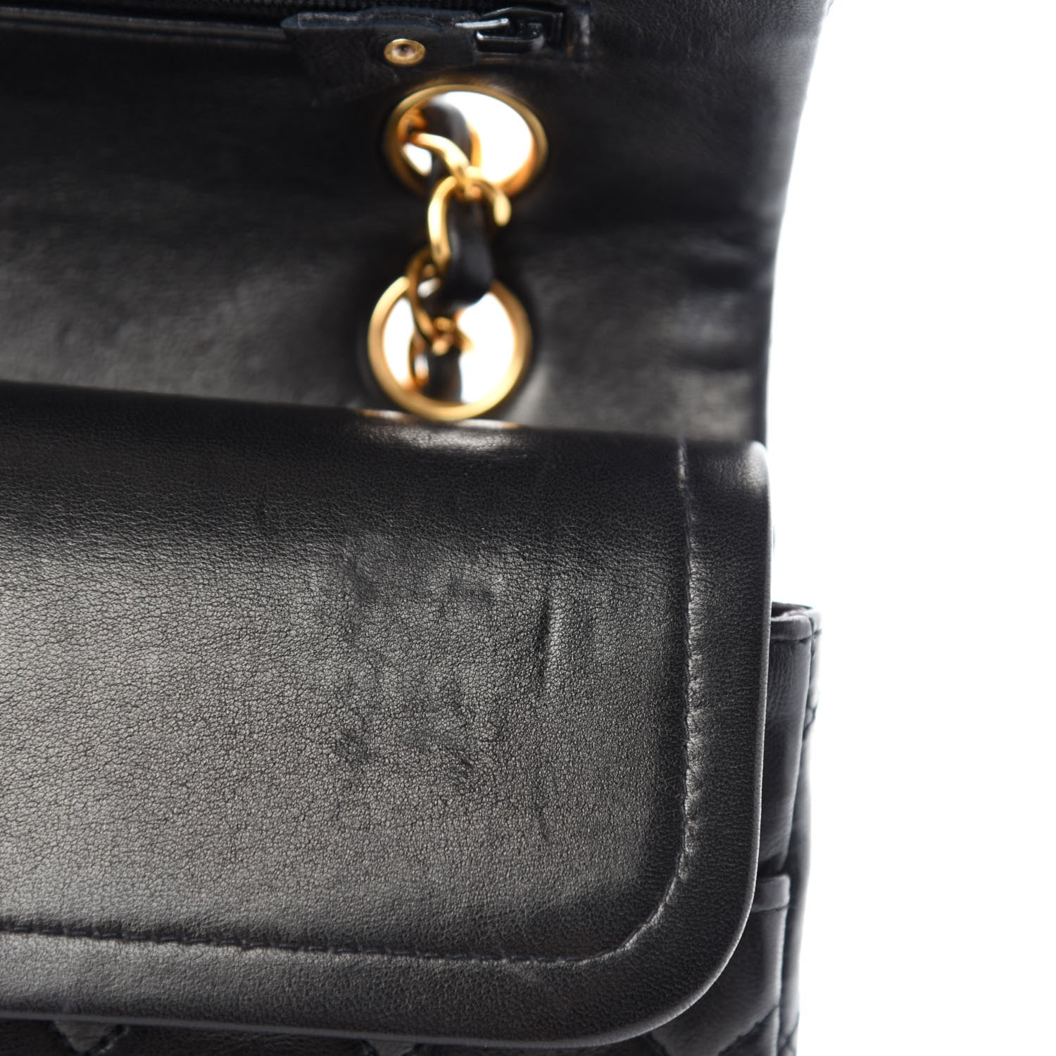 Chanel Lambskin Quilted Medium Double Flap Black 10 of 15