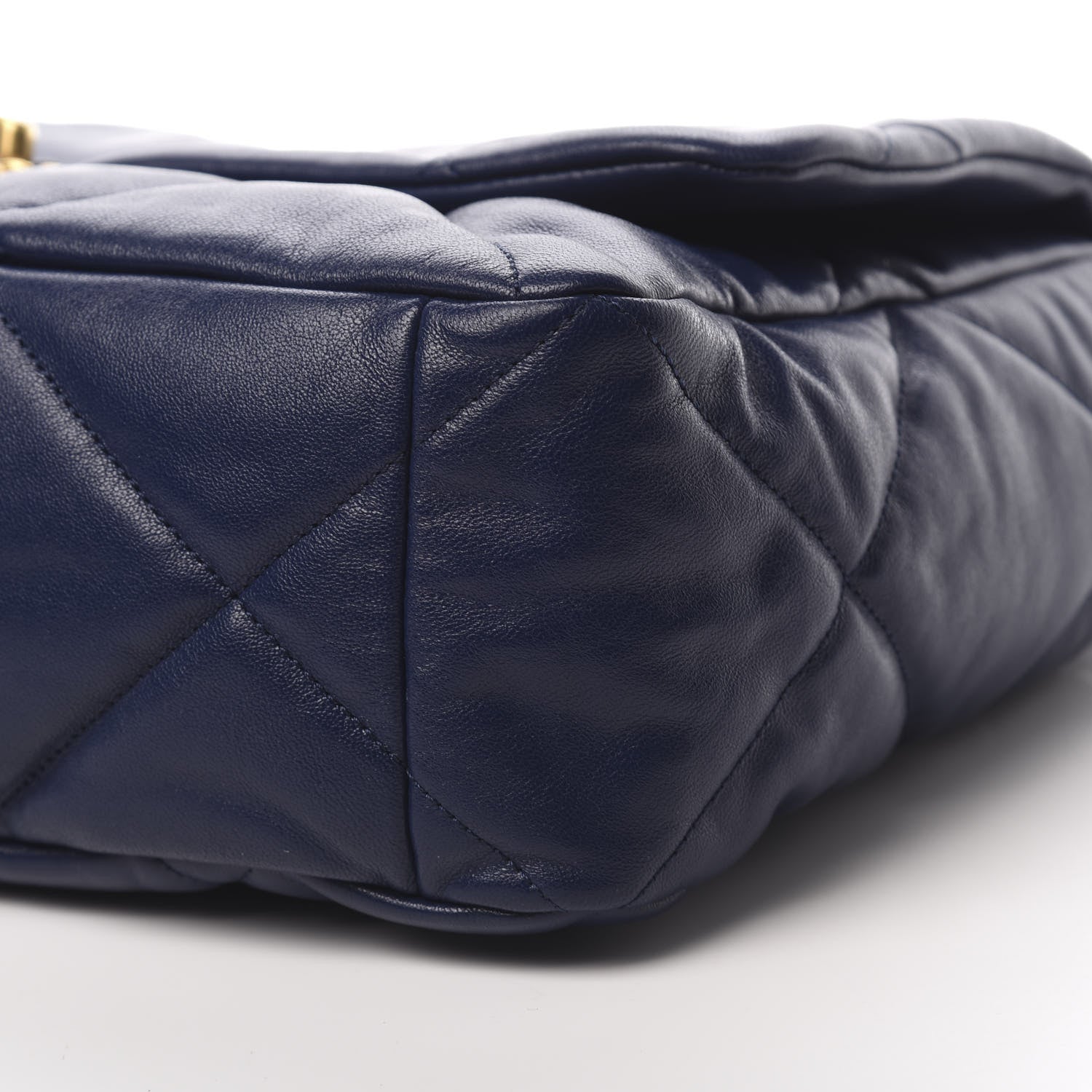 Chanel Goatskin Quilted Maxi 19 Flap Dark Blue 11 of 12
