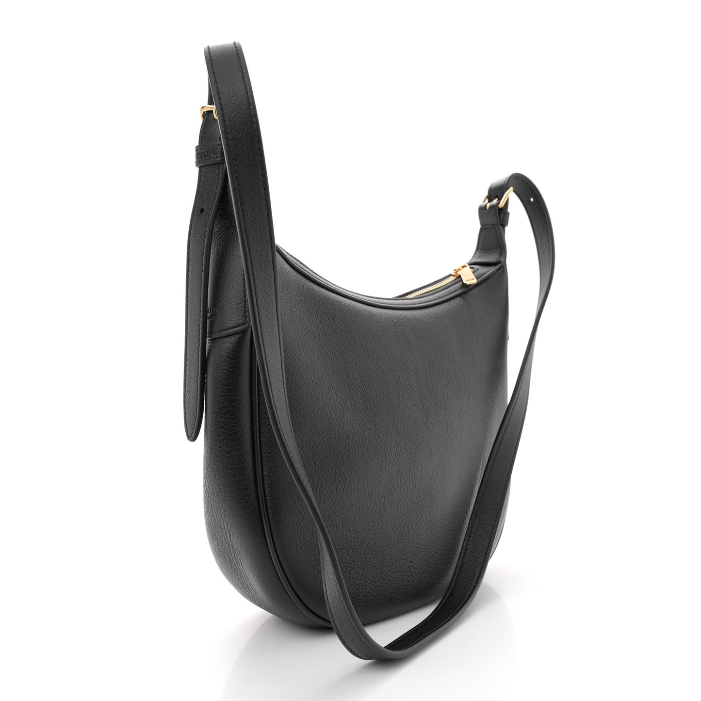 Supple Calfskin Cuir Triomphe Small Heloise Shoulder Bag Black
