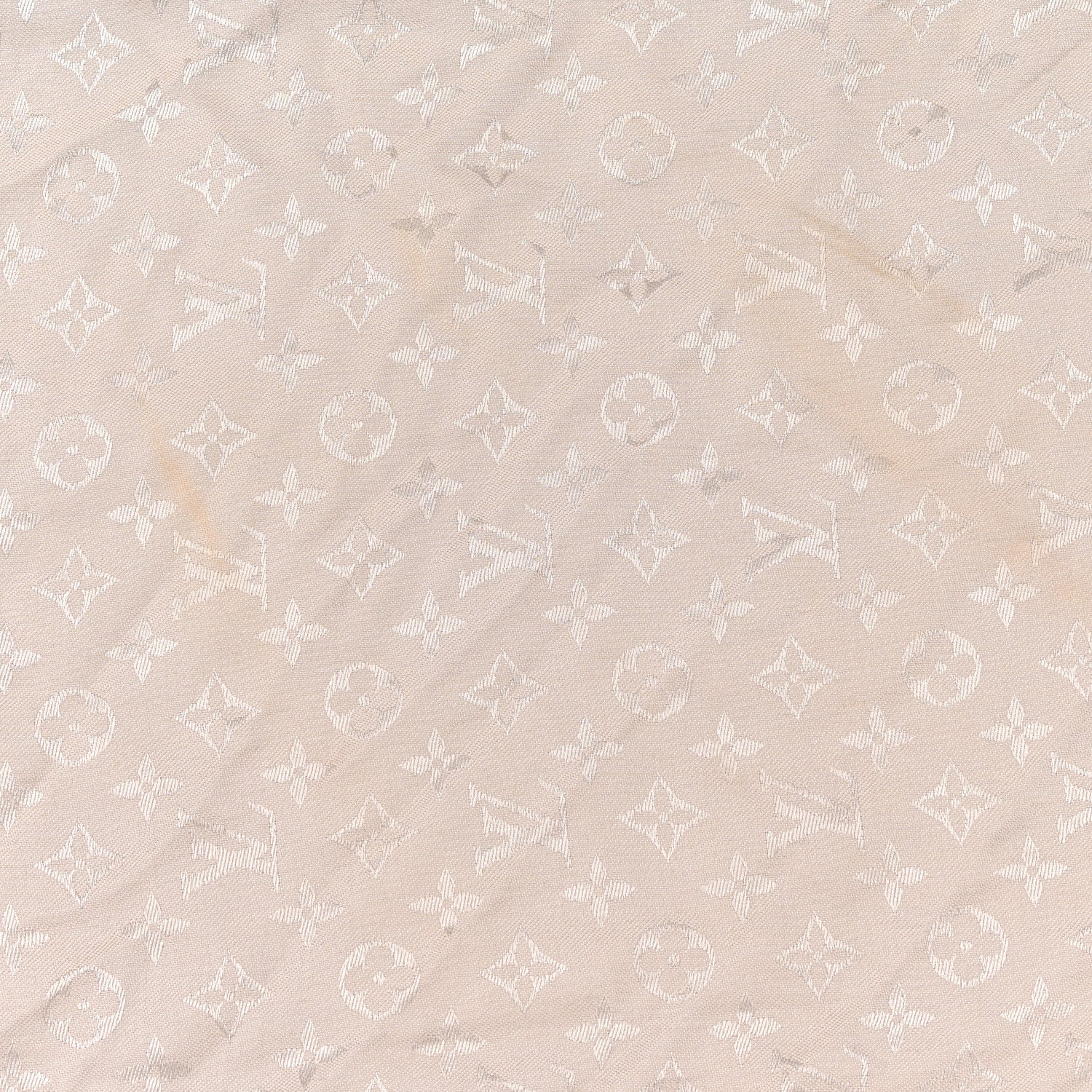 Louis Vuitton Silk Wool Monogram Shine Shawl Greige 10 of 11