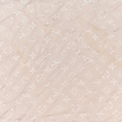 Louis Vuitton Silk Wool Monogram Shine Shawl Greige 10 of 11
