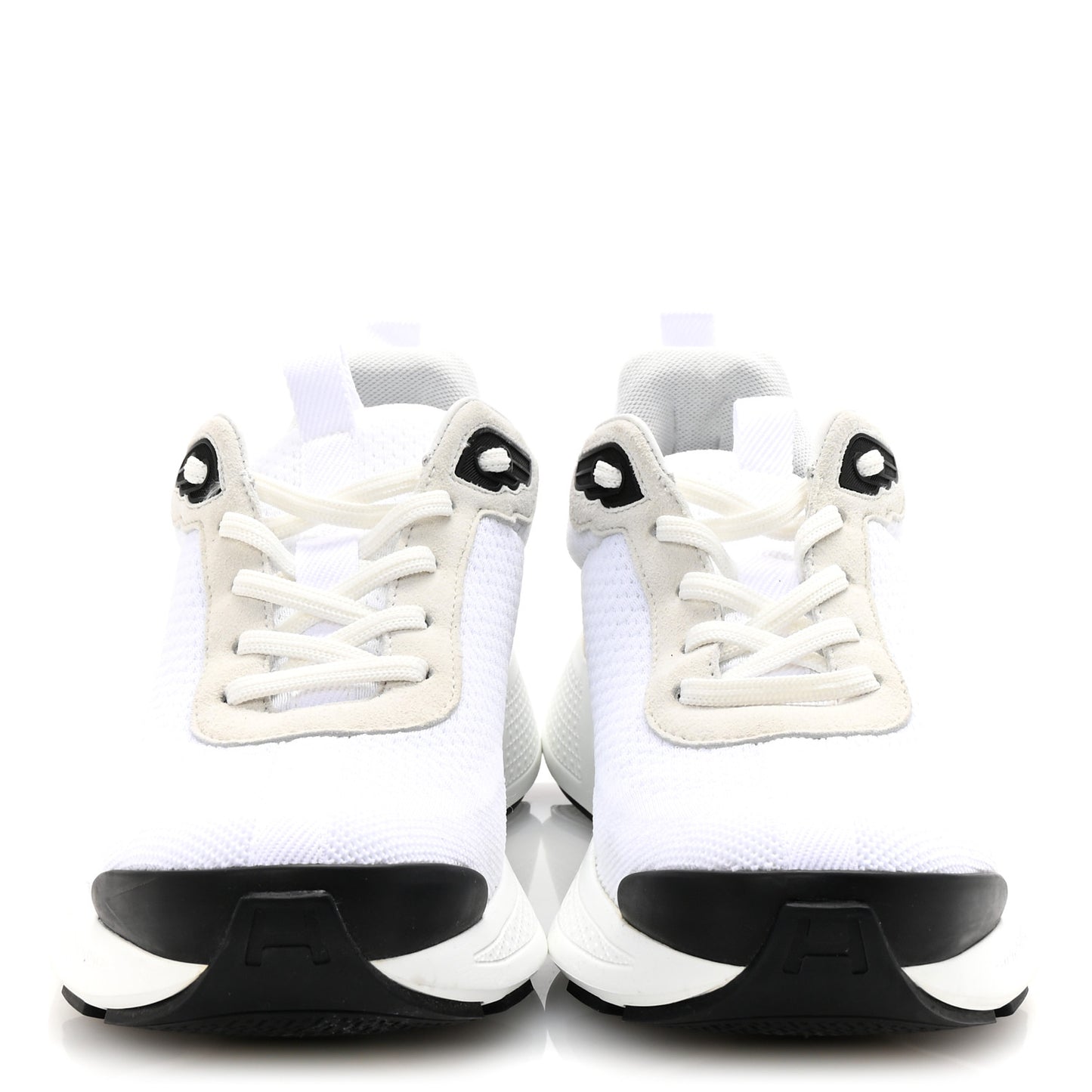 Technical Knit Suede Heros Sneakers 38 White