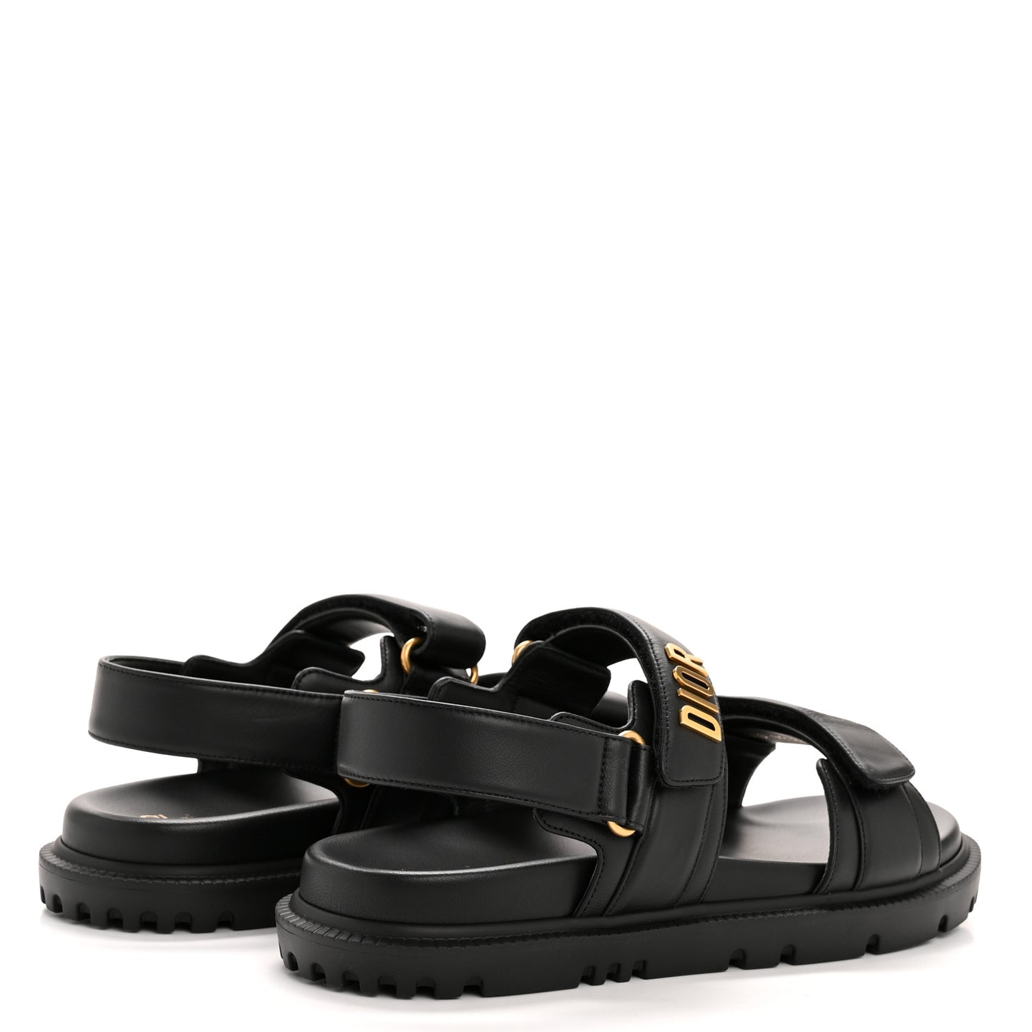Lambskin Dioract 10mm Sandals 38 Black