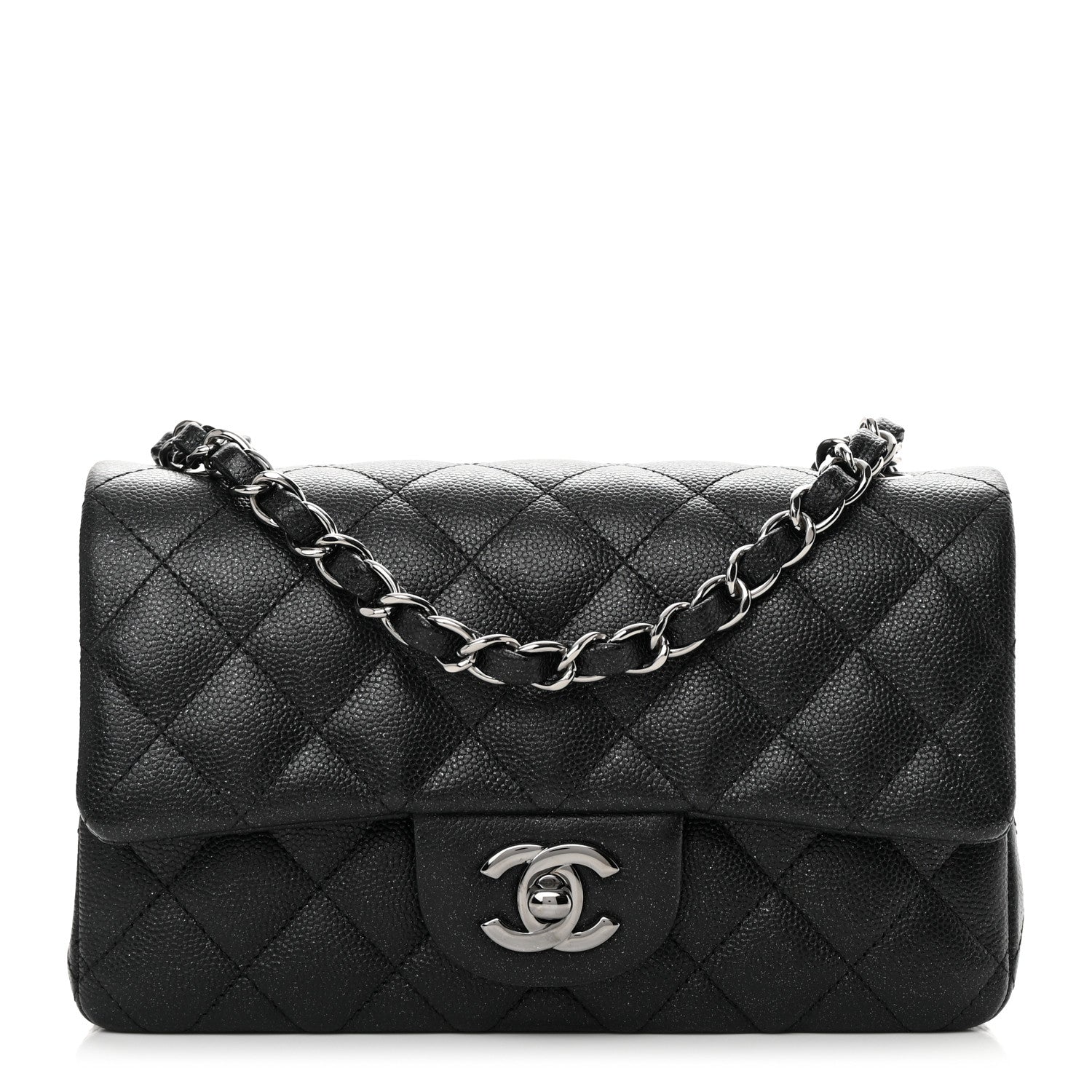 Chanel Iridescent Caviar Quilted Mini Rectangular Flap Black 1 of 10