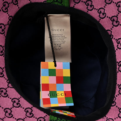 Gucci Monogram Multicolor Wide Brim Hat M Pink Multicolor 9 of 10