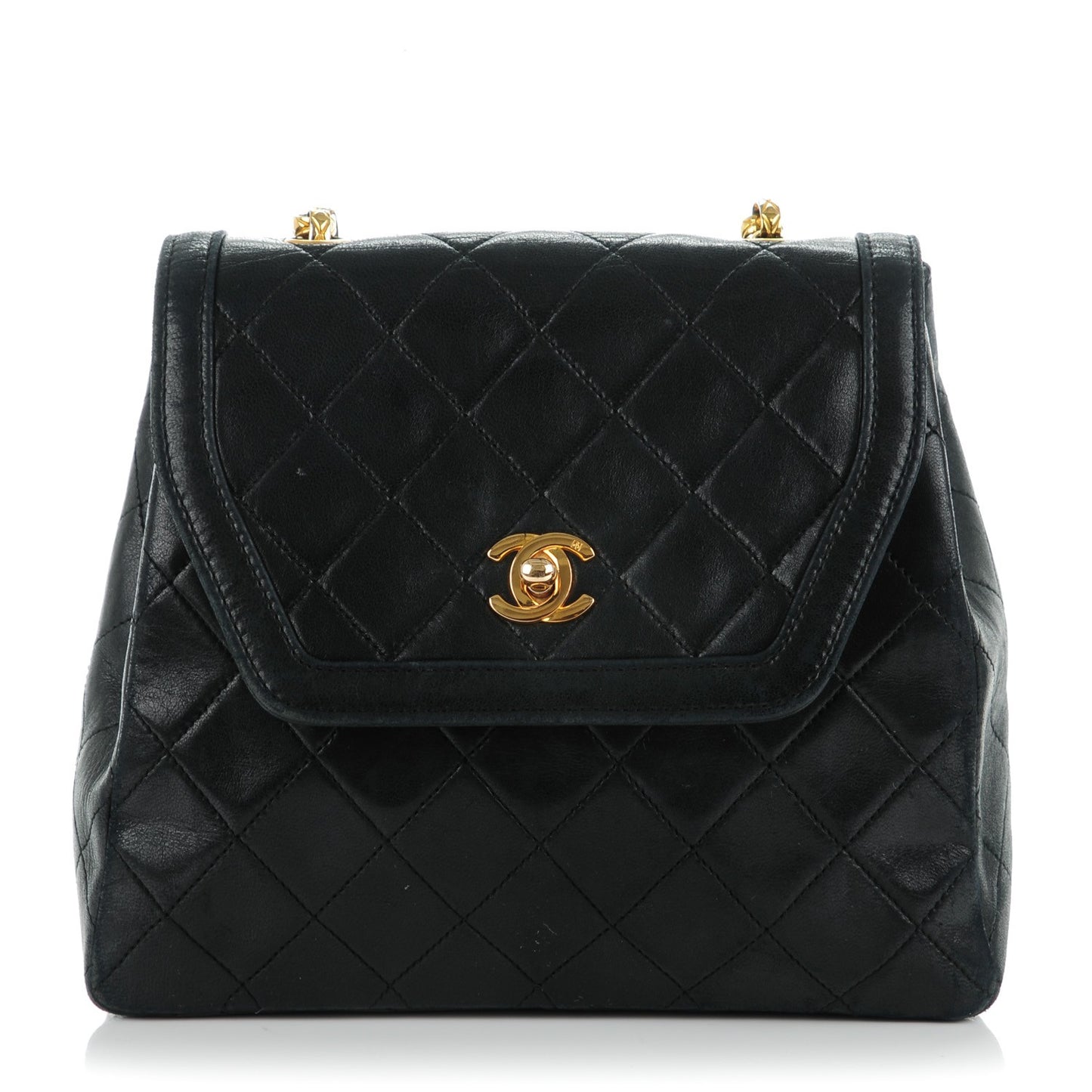 Lambskin Quilted Small Shoulder Bag Black