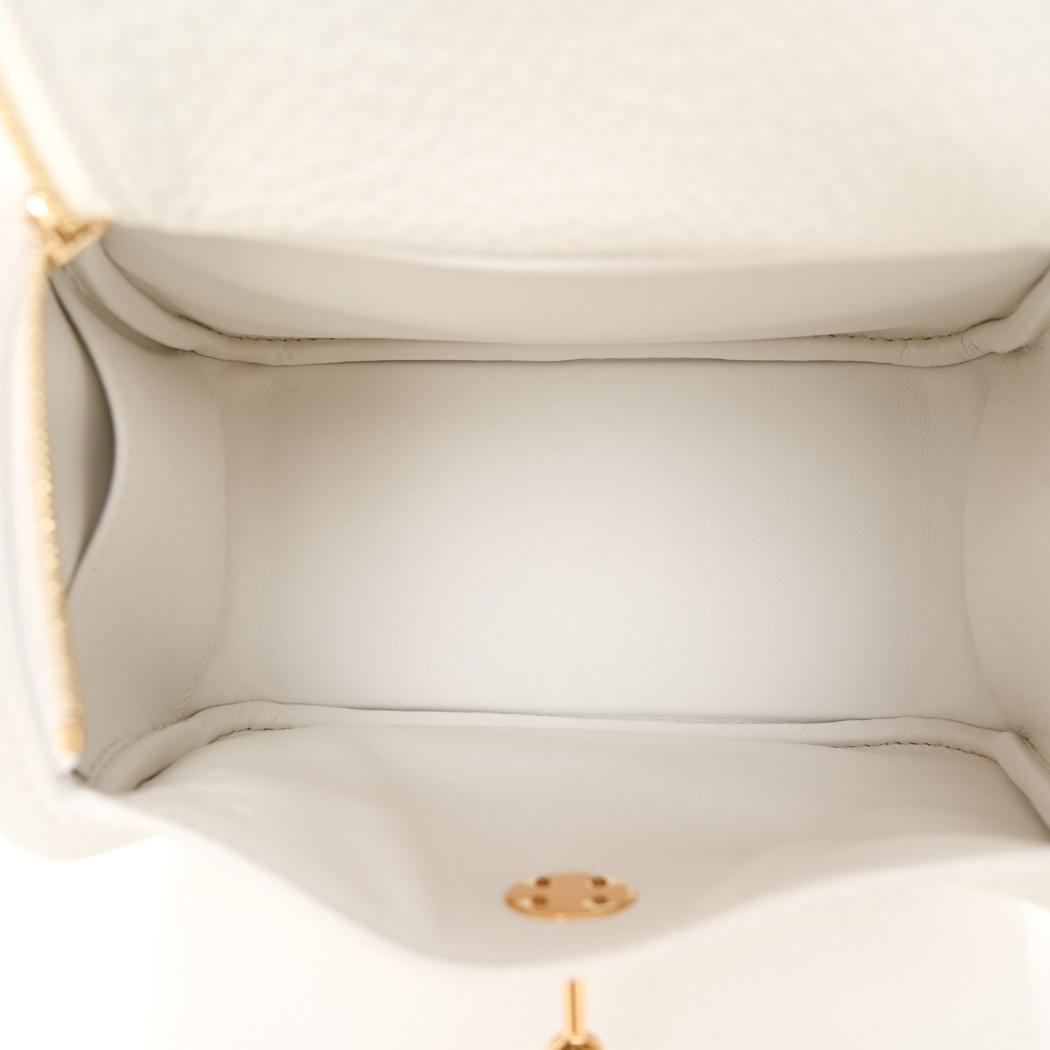 Hermes Taurillon Clemence Mini Lindy 20 New White 5 of 11