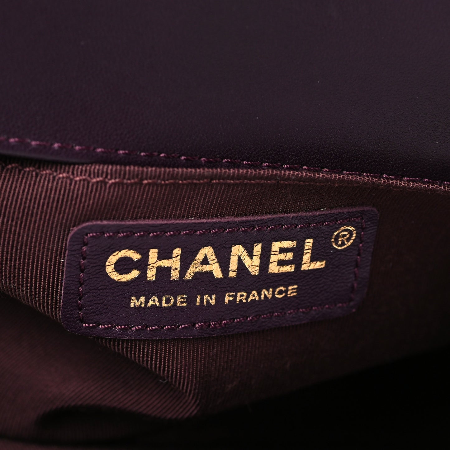 Lambskin Quilted Medium Boy Flap Purple
