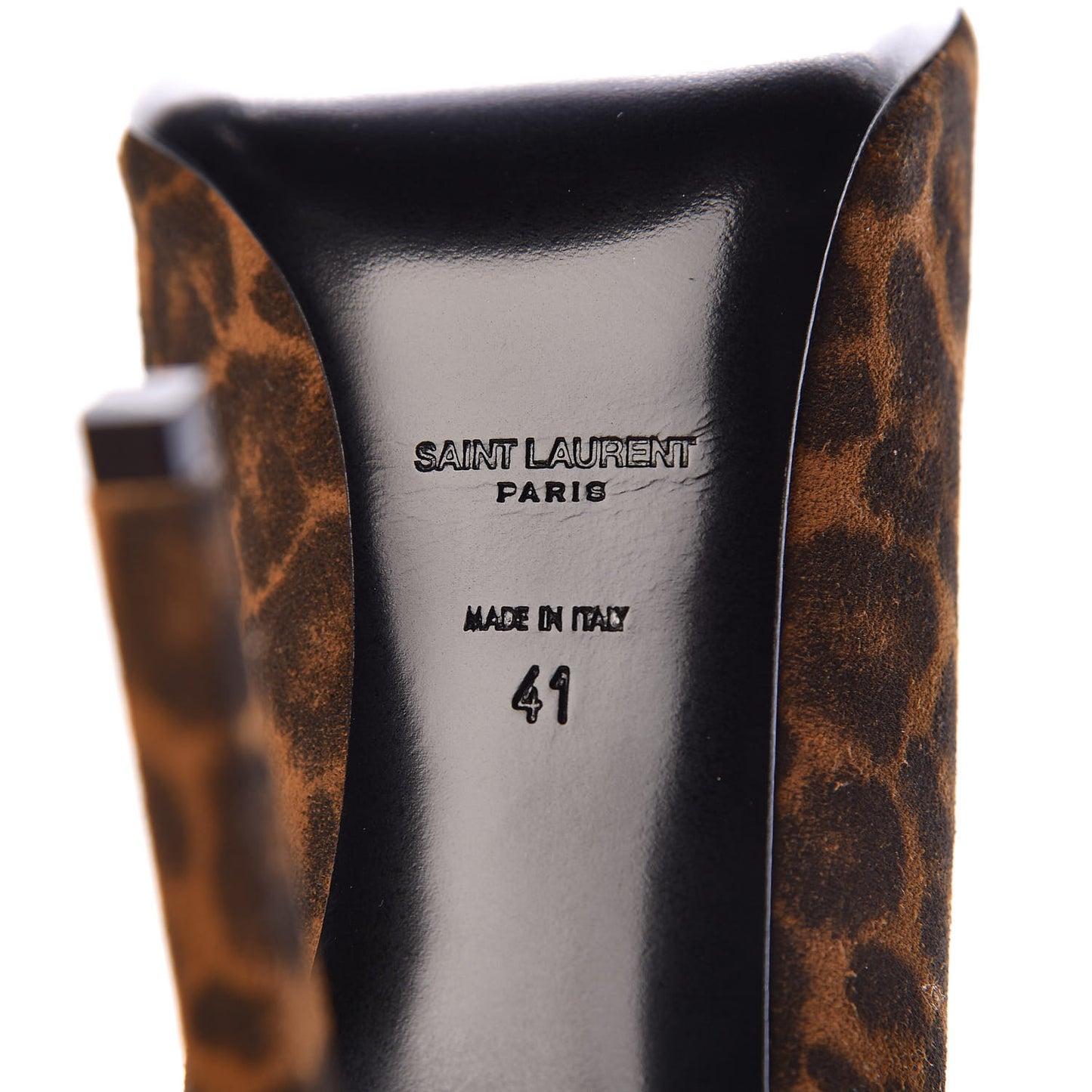 Suede Leopard Printed Paris 105 Pumps 41 Natural Coffee