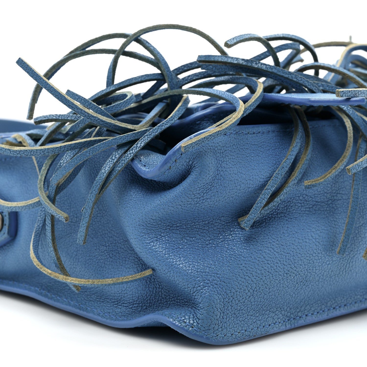 Proenza Schouler Lambskin Fringe PS1 Crossbody Pouch Cobalt Blue 9 of 13