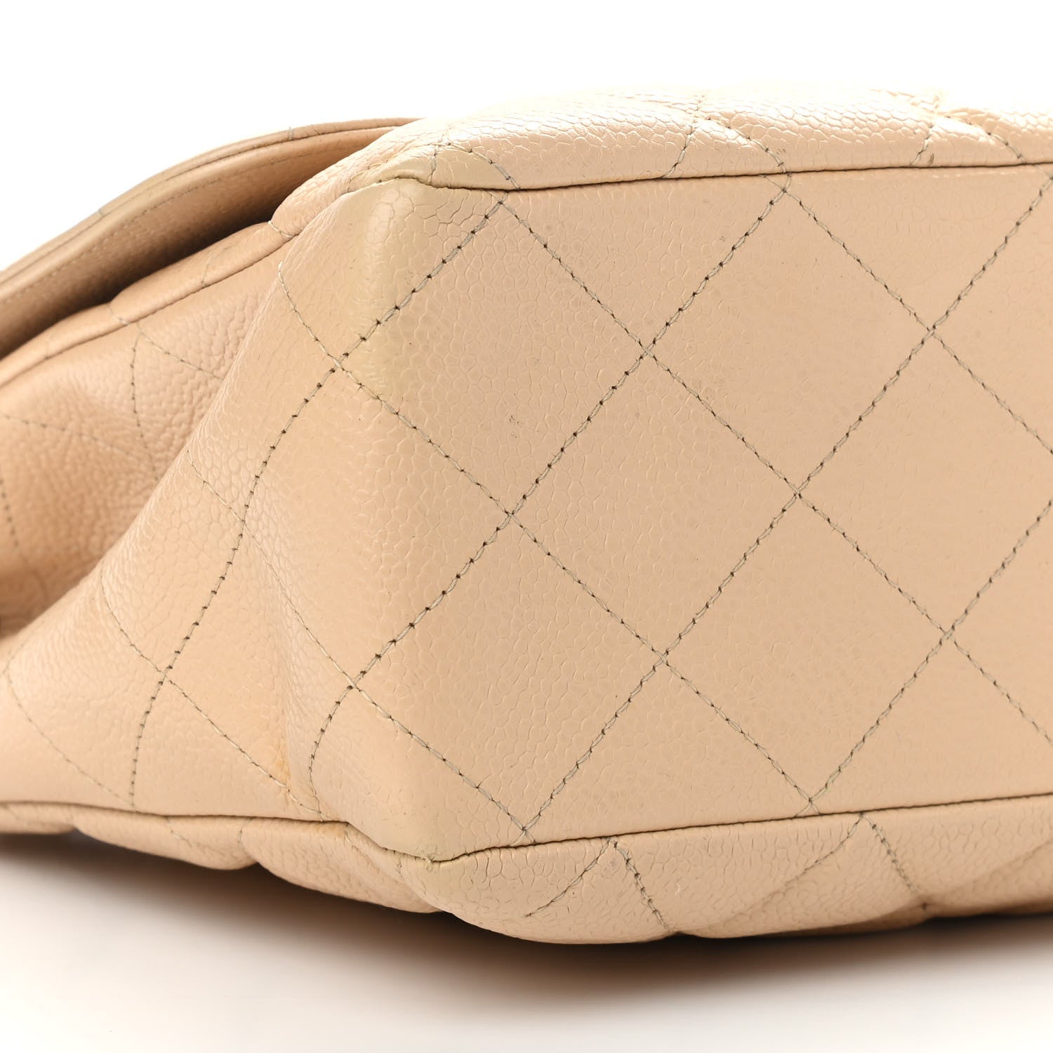 Chanel Caviar Quilted Jumbo Single Flap Beige Clair 9 of 13