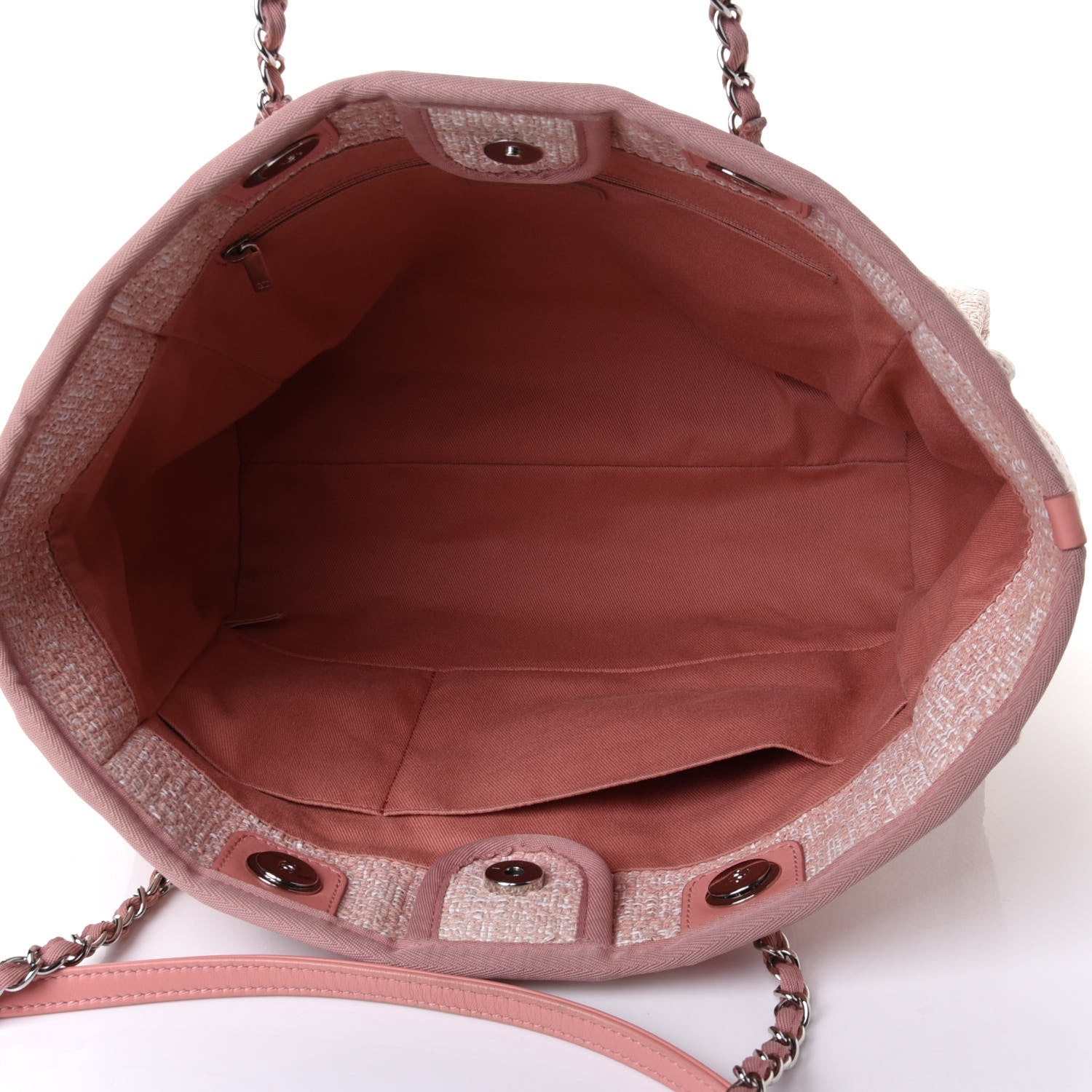 Chanel Canvas Small Deauville Tote Pink 4 of 4