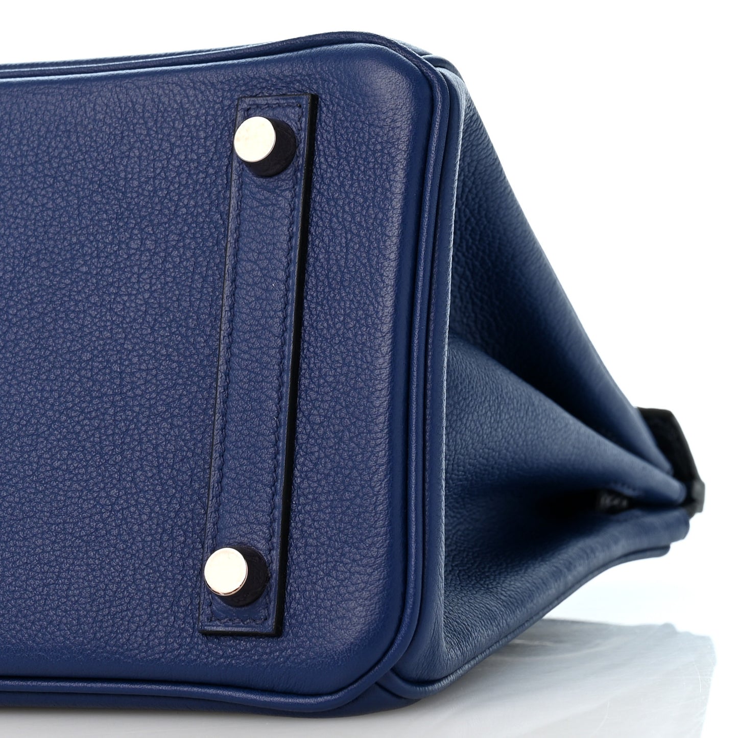 Taurillon Novillo Matte Alligator Birkin Touch 25 Bleu Saphir Marine