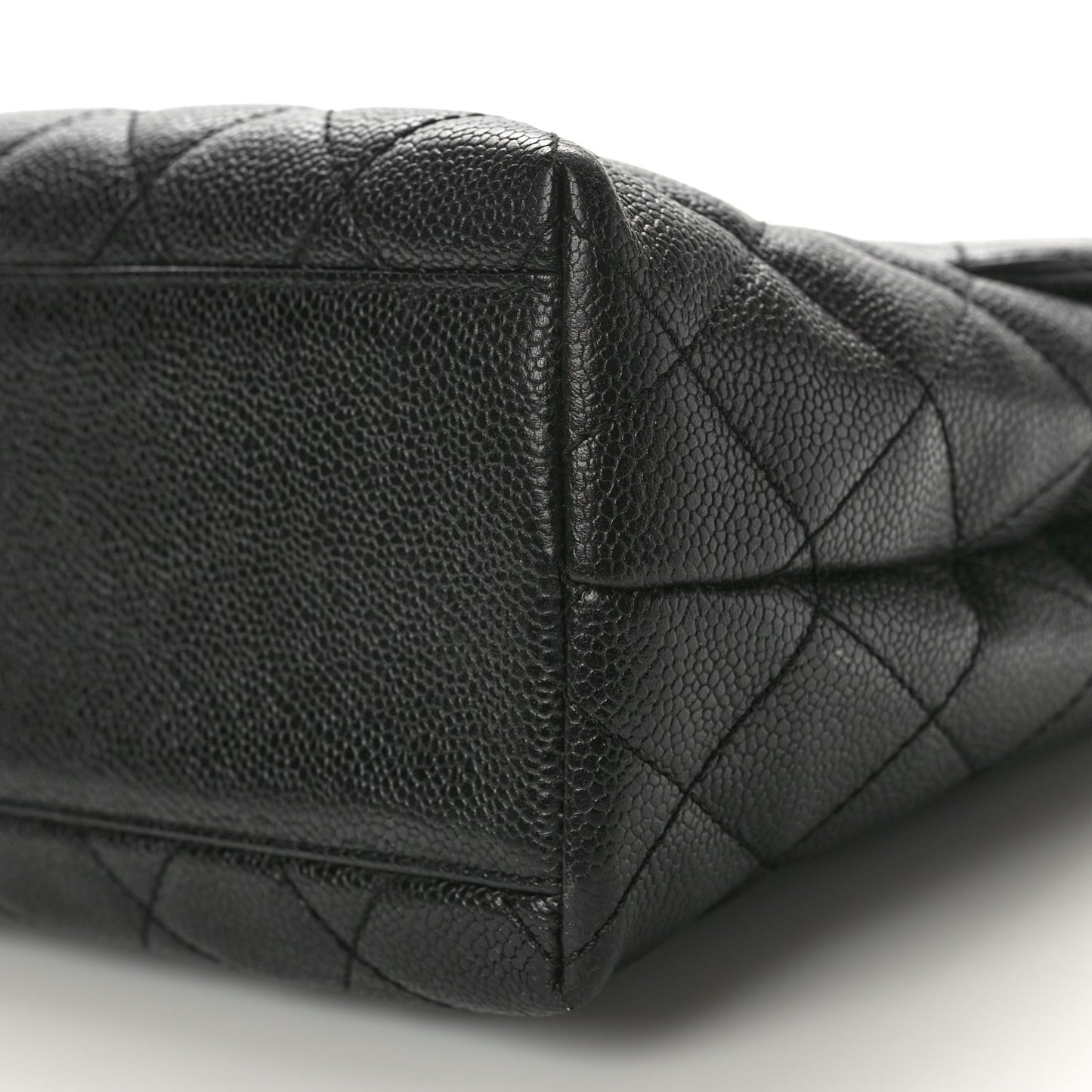 Caviar Quilted Jumbo Kelly Flap Black