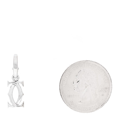 Cartier 18K White Gold Logo Charm 2 of 6