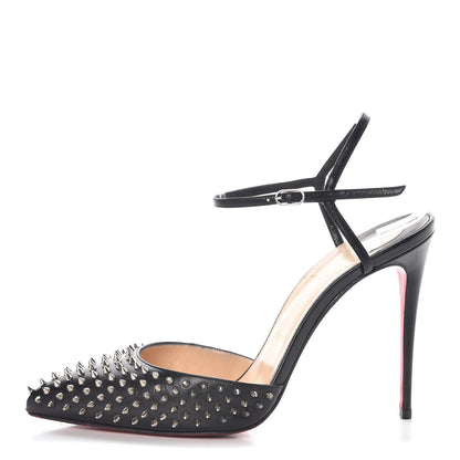 Christian Louboutin Kid Baila Spike 100 Pumps 38.5 Black 1 of 7
