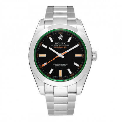 Rolex Stainless Steel 40mm Oyster Perpetual Milgauss Watch Black Dial 116400GV 1 of 5