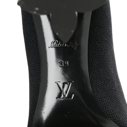 Louis Vuitton Monogram Stretch Fabric Silhouette Ankle Boots 39 Black 8 of 8