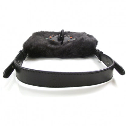 Valentino Garavani Fur Shoulder Bag Black 6 of 11