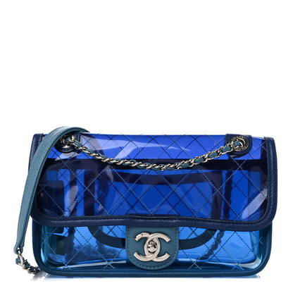 Chanel PVC Lambskin Stitched Mini Coco Splash Flap Blue 1 of 10