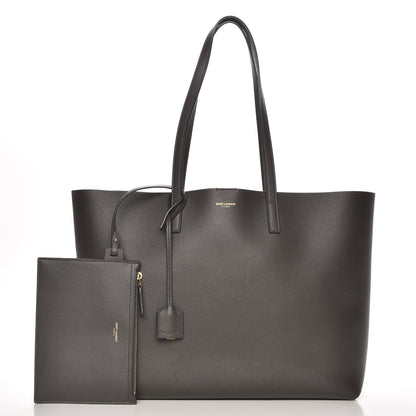 Saint Laurent Calfskin Large Shopping Tote Earth 8 of 13