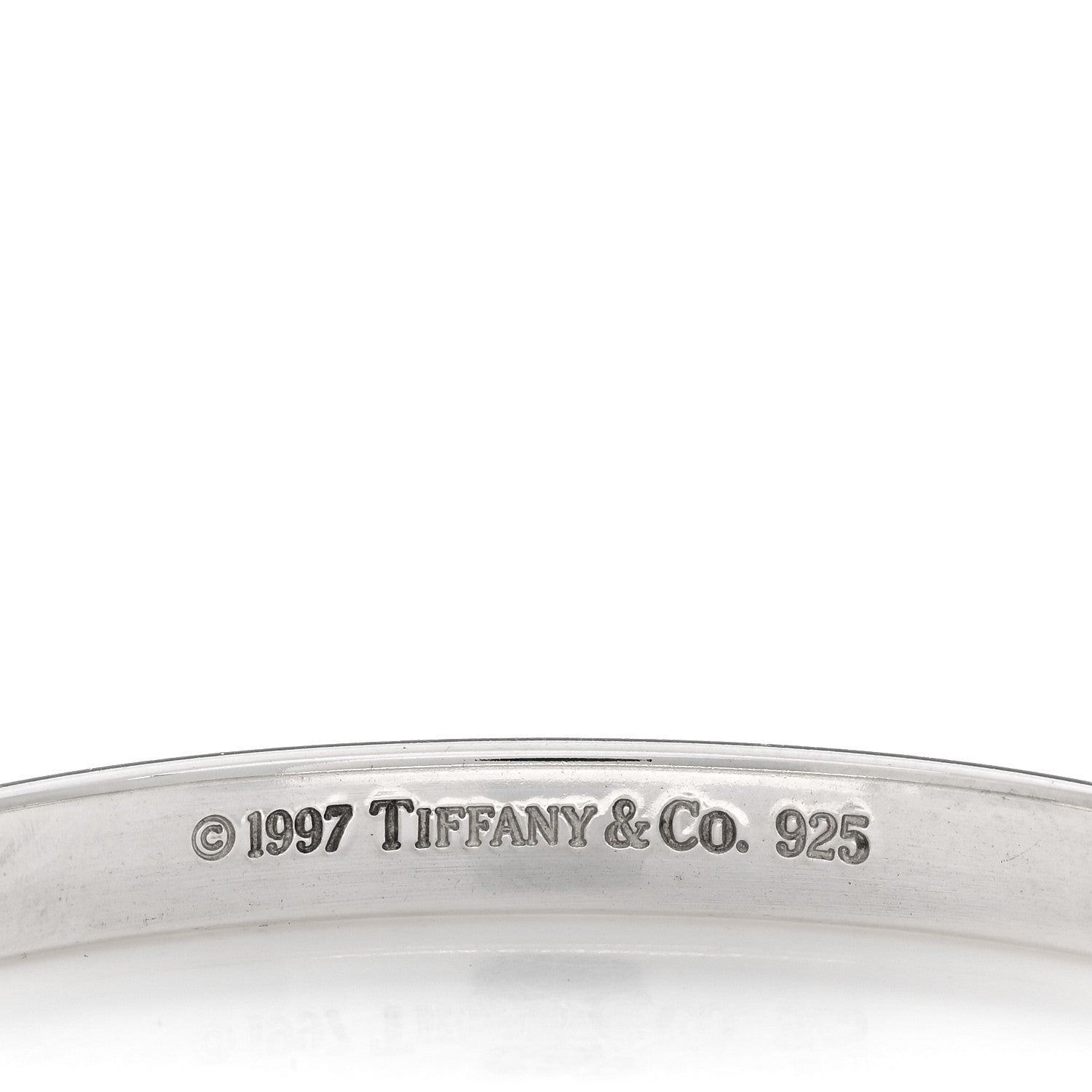 Tiffany Sterling Silver Narrow 1837 Bangle Bracelet 3 of 3