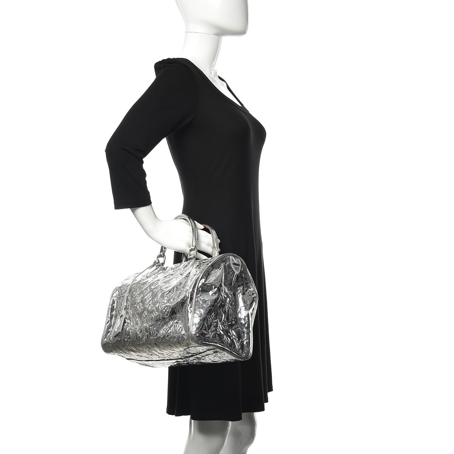 Louis Vuitton Monogram Miroir Speedy 30 Silver 2 of 18