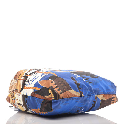 Dolce & Gabbana Silk Venezia Printed Anita Tote Blue Multicolor 4 of 8