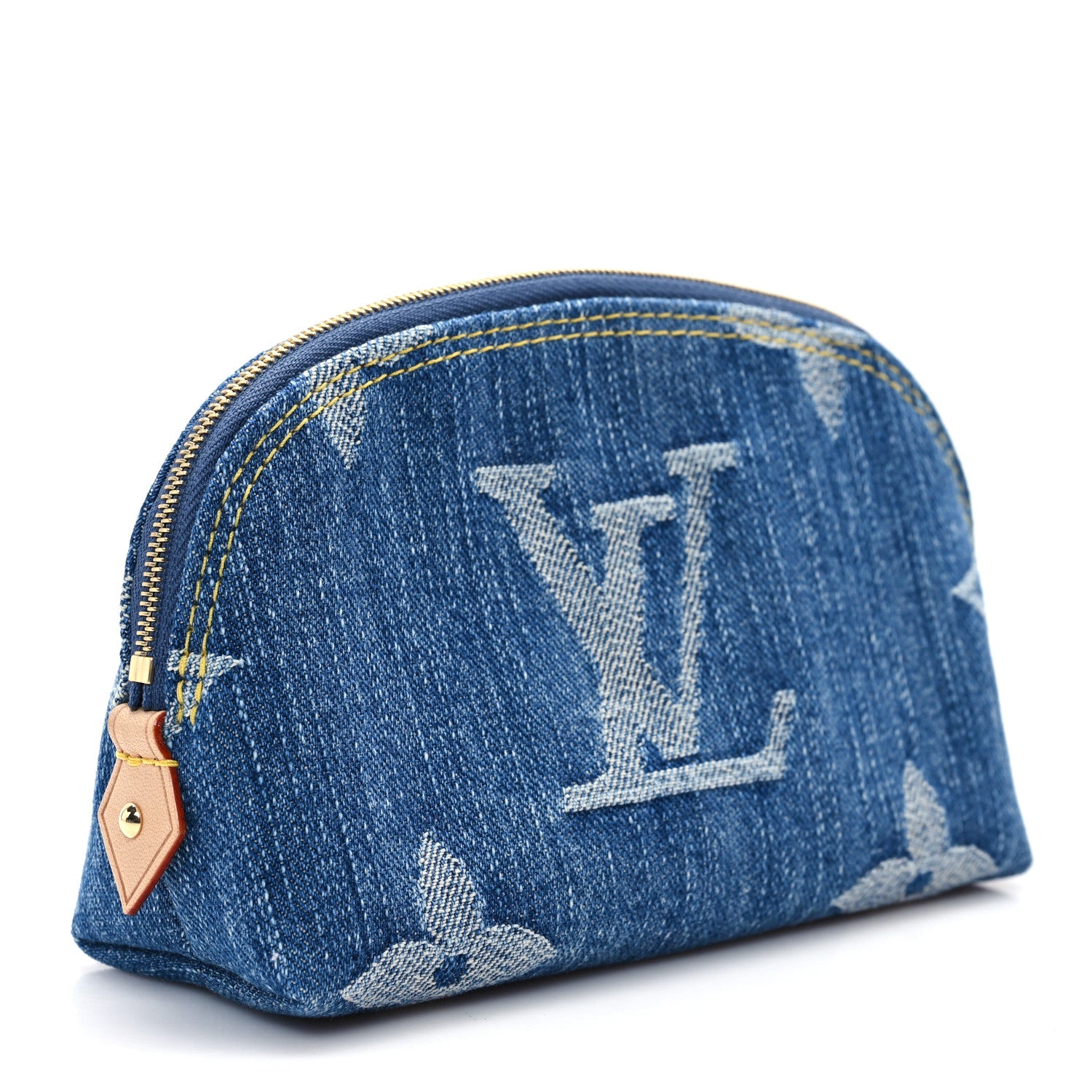 Louis Vuitton Denim Giant Monogram Pochette Cosmetique PM Denim Blue 3 of 7