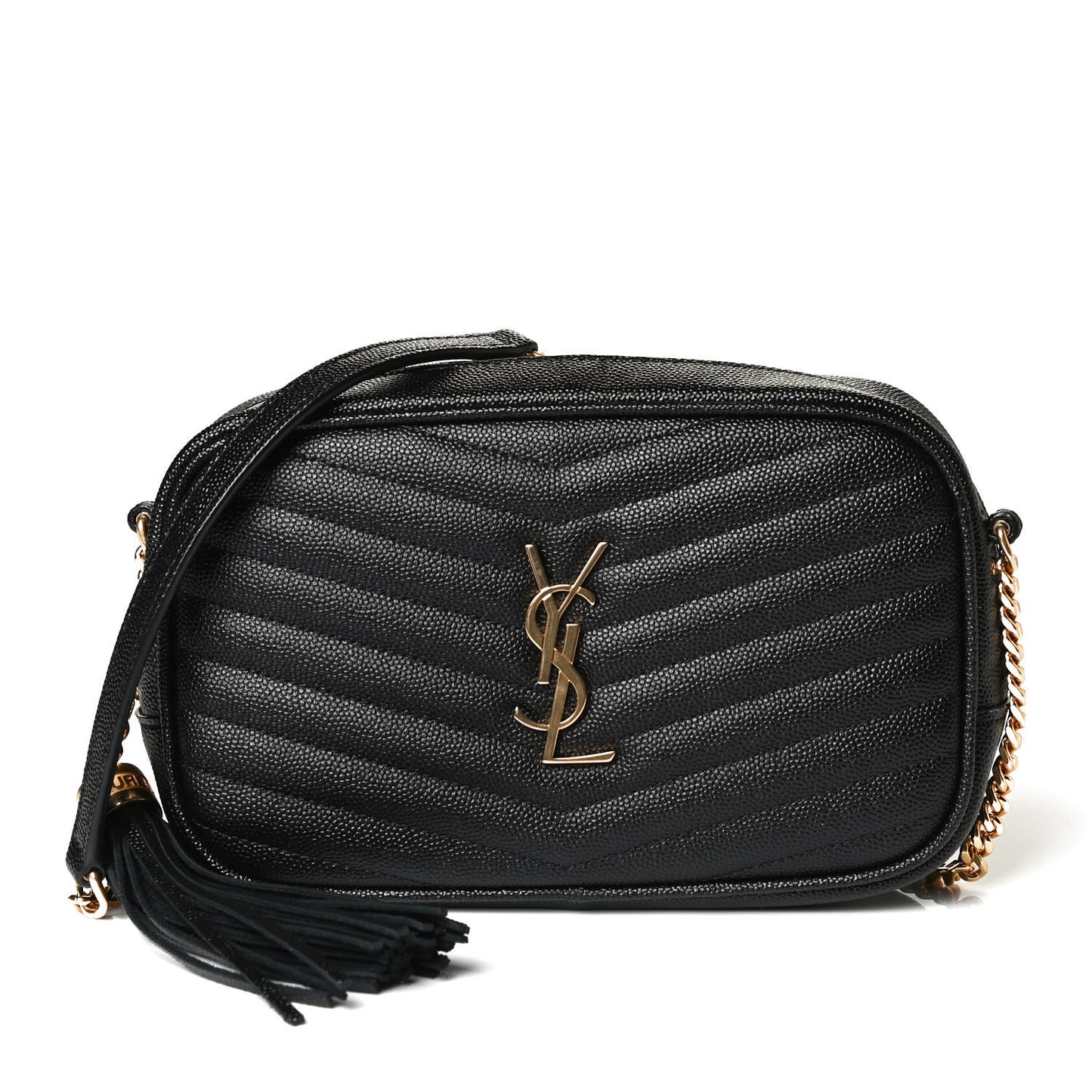 Grain De Poudre Matelasse Monogram Mini Lou Camera Bag Black