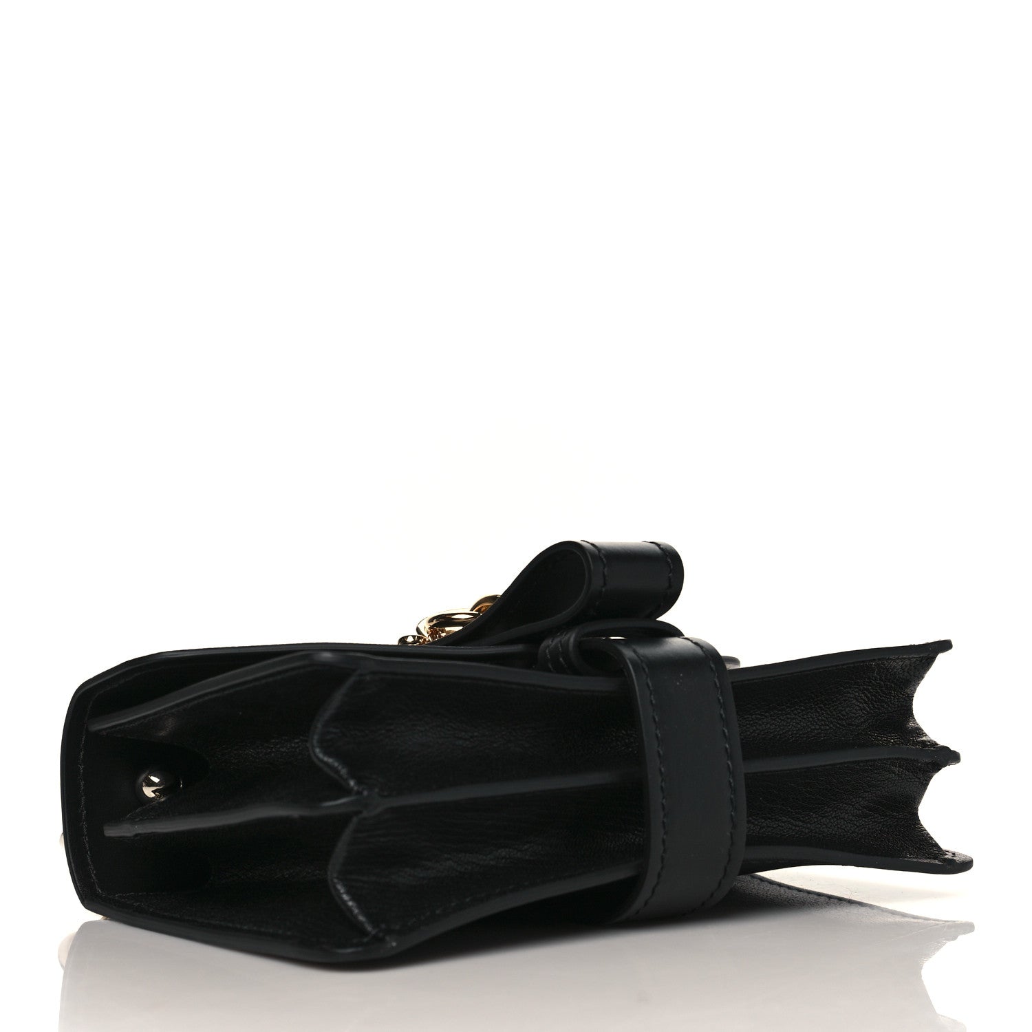 Chloe Shiny Goatskin Calfskin Aby Chain Shoulder Bag Black 4 of 9