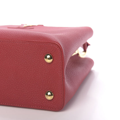 Louis Vuitton Taurillon Capucines PM Scarlet 9 of 11