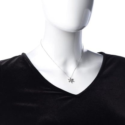 Tiffany Platinum Diamond Snowflake Pendant Necklace 2 of 6