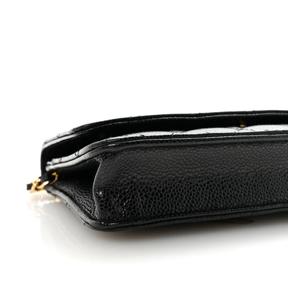 Chanel Caviar Quilted Wallet on Chain WOC Black 10 of 12