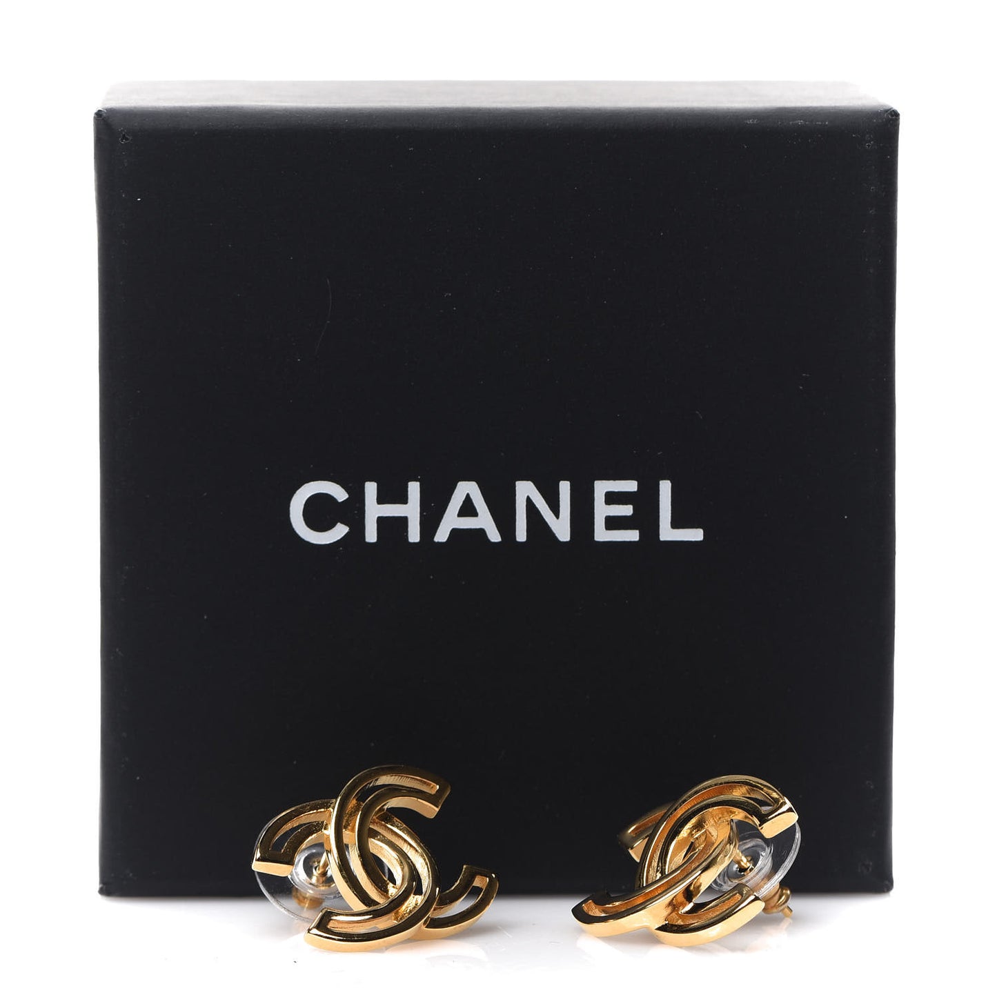 Metal Obazine CC Earrings Gold