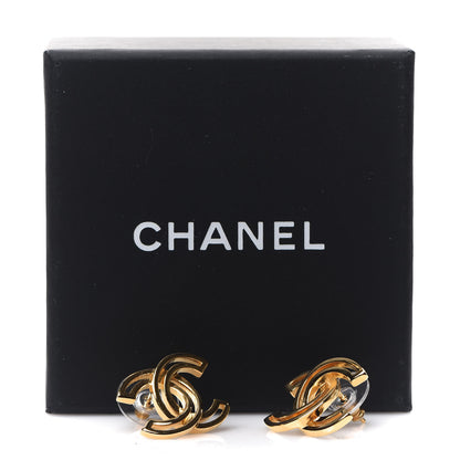 Chanel Metal Obazine CC Earrings Gold 6 of 6