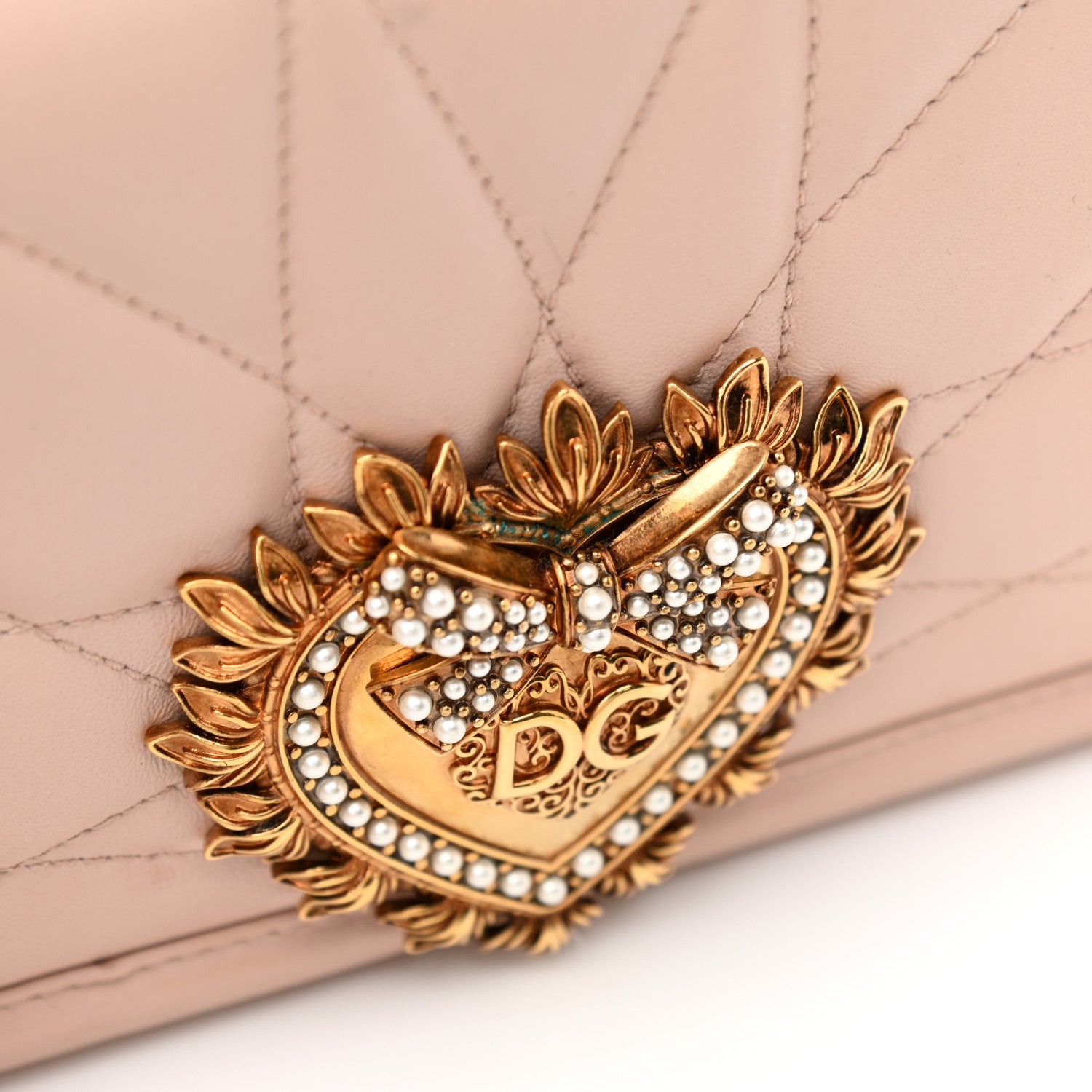 Dolce & Gabbana Calfskin Medium Devotion Crossbody Bag Cipria 10 of 11