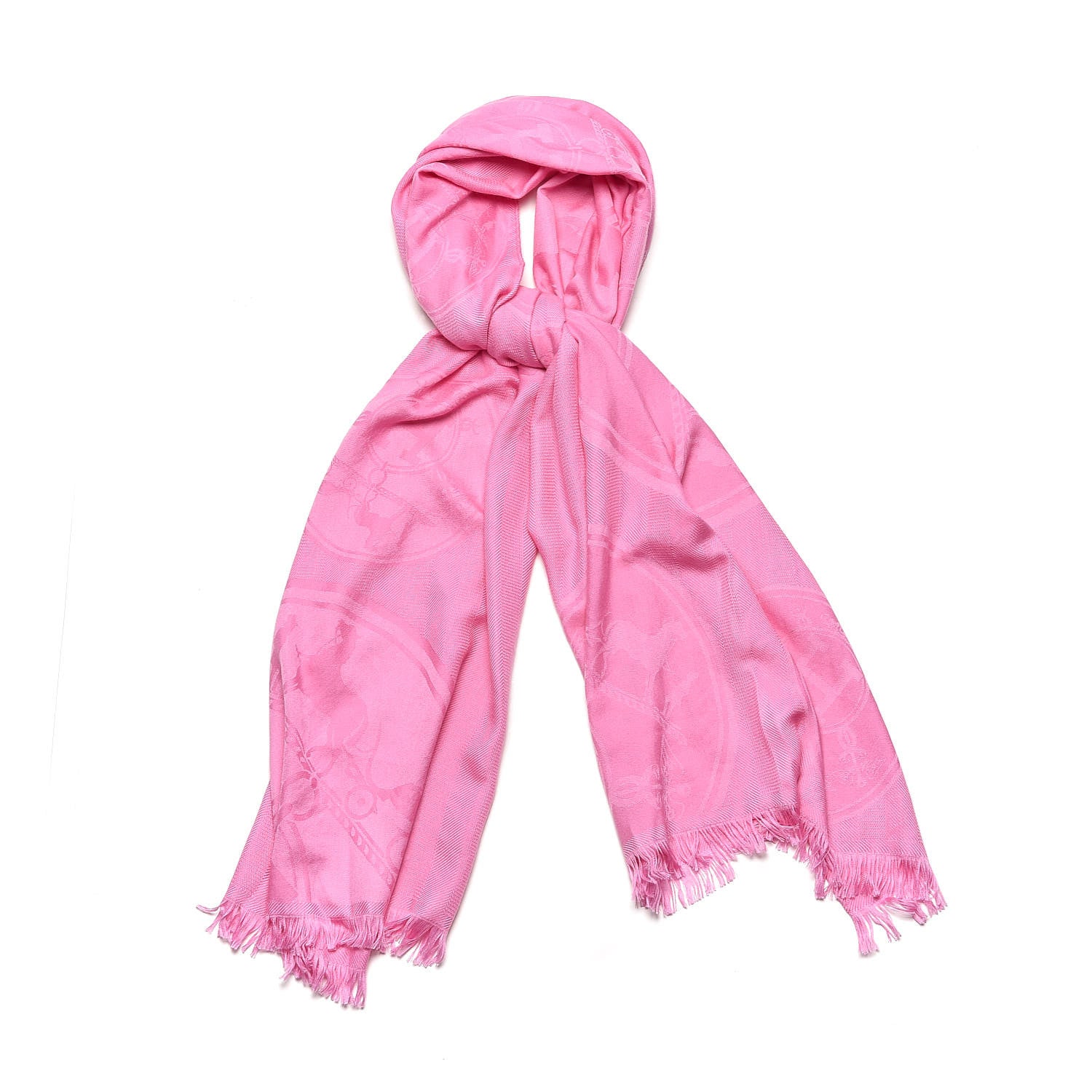 Hermes Cashmere Silk New Libris Stole Rose Bonbon 1 of 5