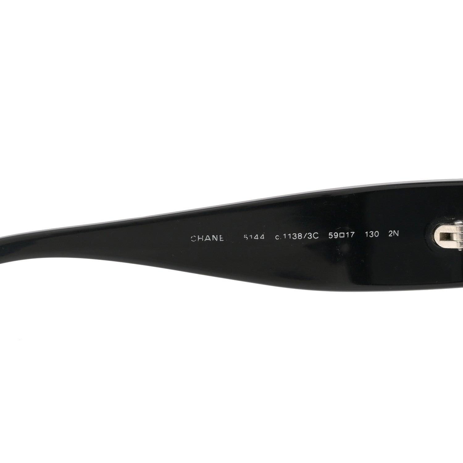 Chanel CC Sunglasses 5144 Black White 1830606 – FASHIONPHILE