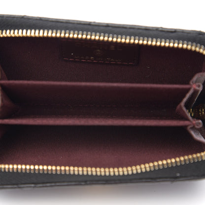 Chanel Lambskin Quilted Zip Card Holder Black 4 of 7