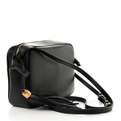 Saint Laurent Calfskin Leopard Print Monogram Lou Camera Bag Black 3 of 11