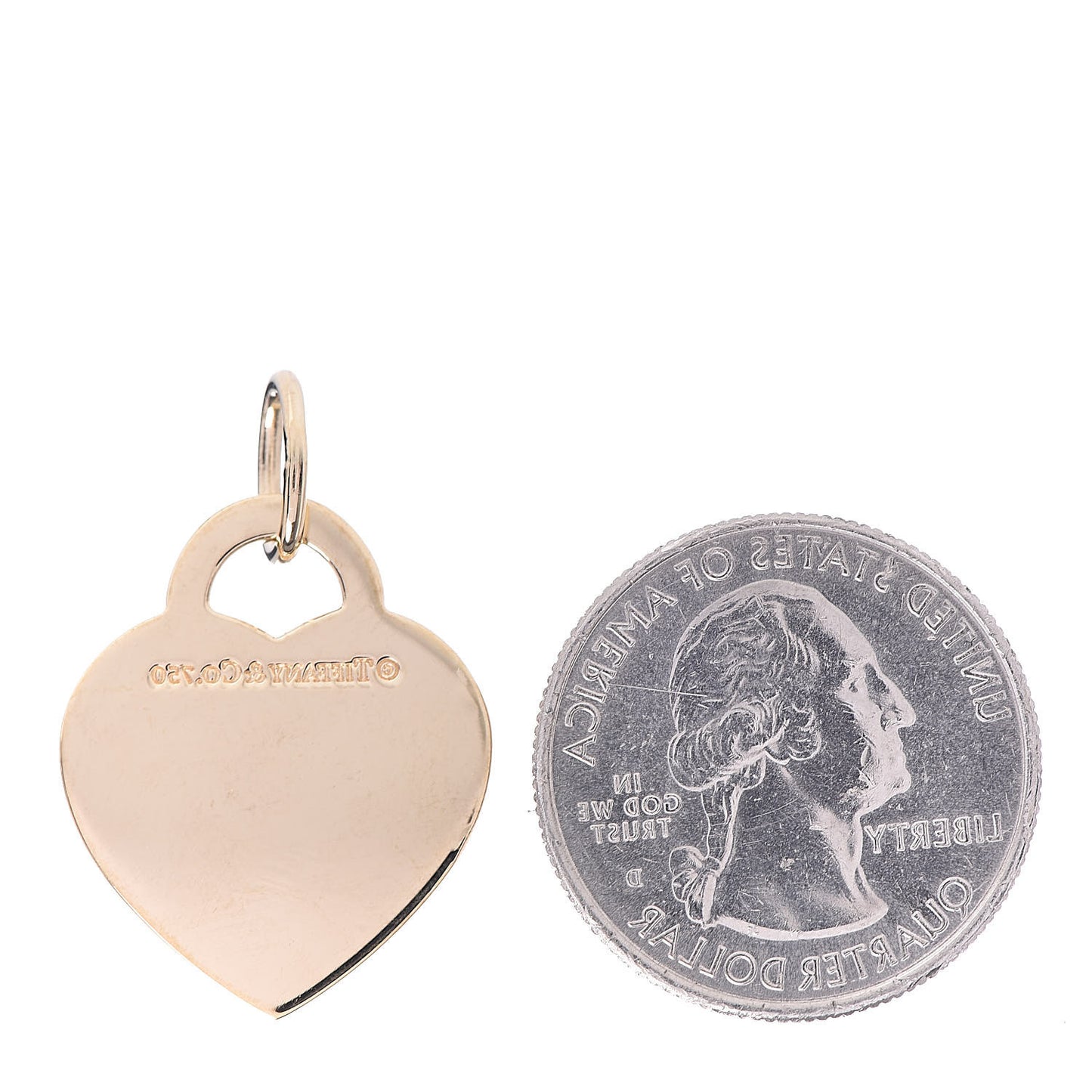 18K Yellow Gold Notes I Love You Heart Tag Charm