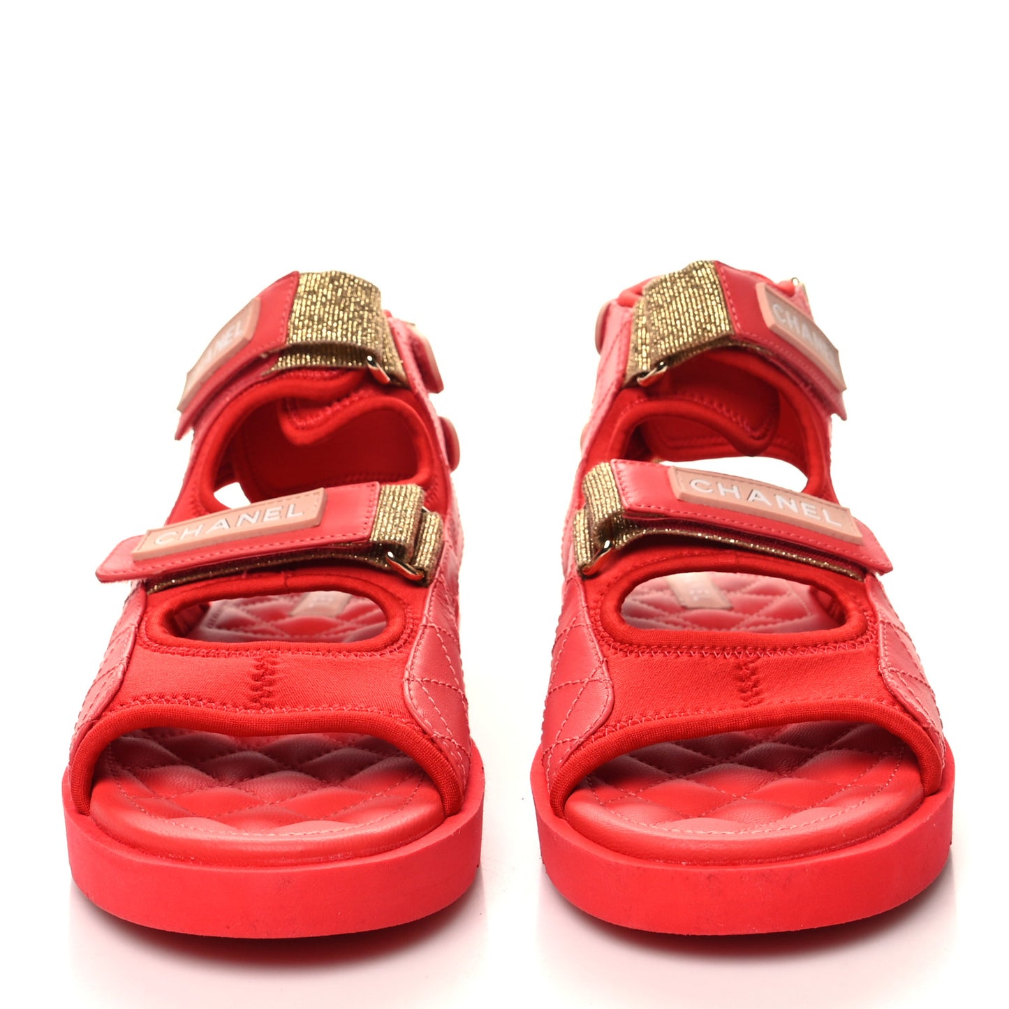 Goatskin Fabric Gladiator Sandals 38 Dark Red Light Pink
