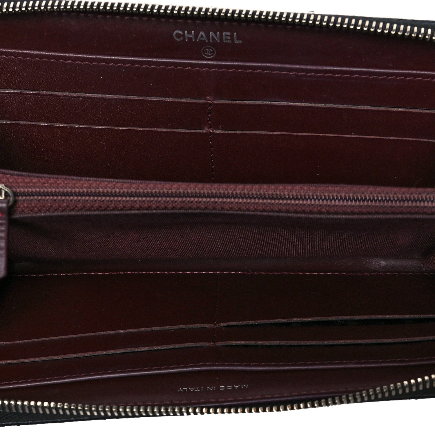 Chanel Caviar Quilted Large Gusset Zip Around Wallet Black 5 of 8