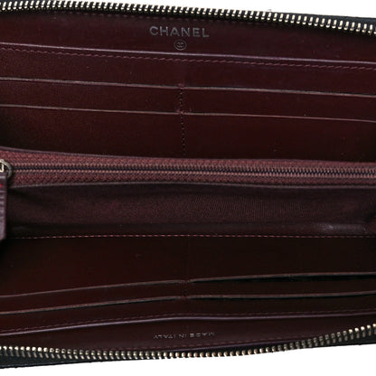 Chanel Caviar Quilted Large Gusset Zip Around Wallet Black 5 of 8