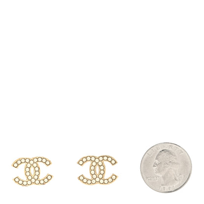 Chanel Pearl CC Earrings Gold 2 of 4