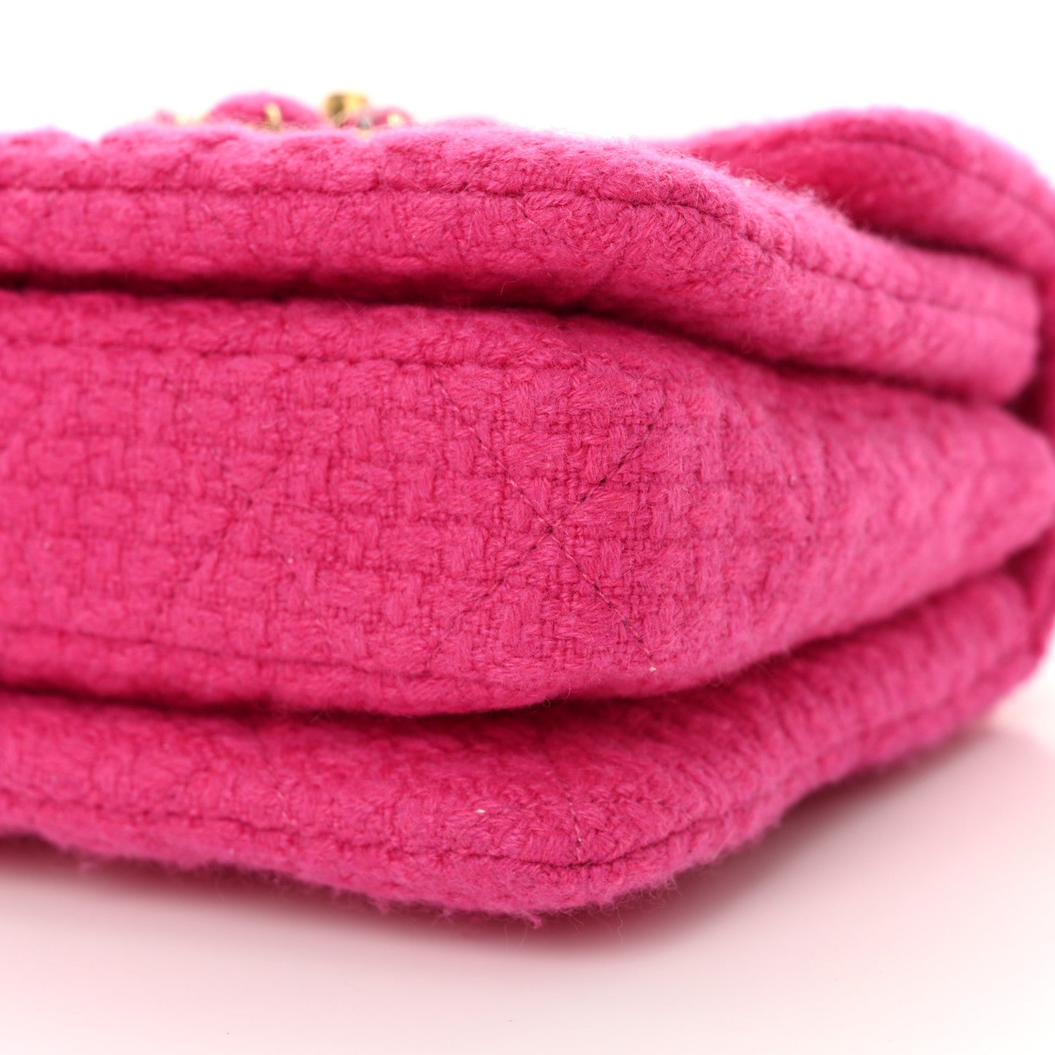 Chanel Cashmere Tweed Quilted Mini Bijoux Flap Fuchsia 10 of 11