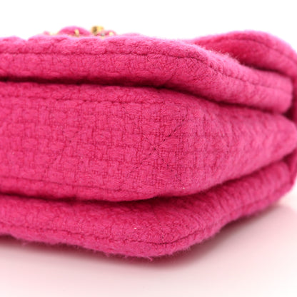 Chanel Cashmere Tweed Quilted Mini Bijoux Flap Fuchsia 10 of 11