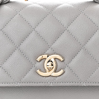 Chanel Caviar Quilted Small Business Affinity Flap Grey 8 of 11